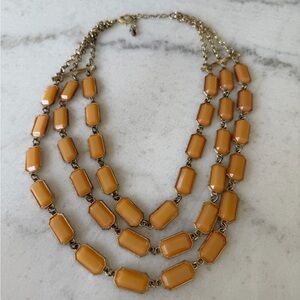 Cantaloupe Orange Bib Necklace